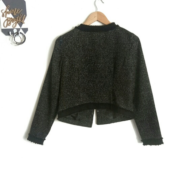 Silence + Noise Black Gray Tweed Jacket/Bl… - Picture 3 of 8